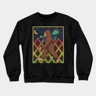 Bigfoot and Alien Crewneck Sweatshirt